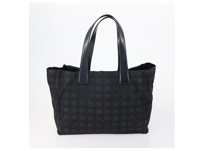 CHANEL Nuova Borsa Tote da Viaggio in Nylon 2 Set Nero CC Auth BA8474 - vista 2