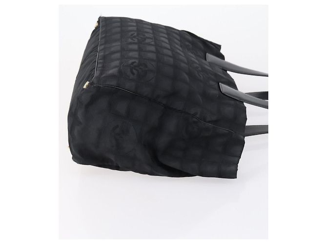 CHANEL Nuova Borsa Tote da Viaggio in Nylon 2 Set Nero CC Auth BA8474 - vista 4