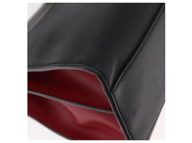 Borsa in pelle 2 in 1 nera della linea Sherry di GUCCI Bamboo 459076 Auth ar13801 Nero D'oro - vista 14