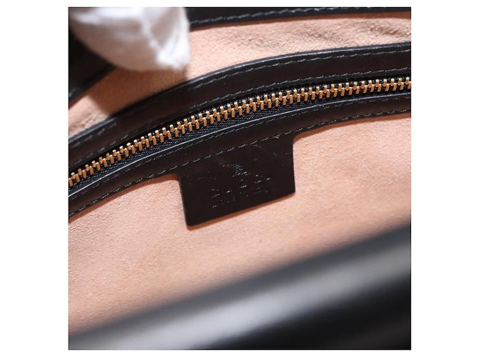Borsa in pelle 2 in 1 nera della linea Sherry di GUCCI Bamboo 459076 Auth ar13801 Nero D'oro - vista 17