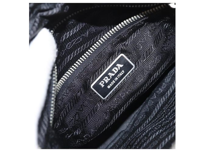 Borsa a Spalla PRADA Nylon Nero Argento Autentica 155226 - vista 16