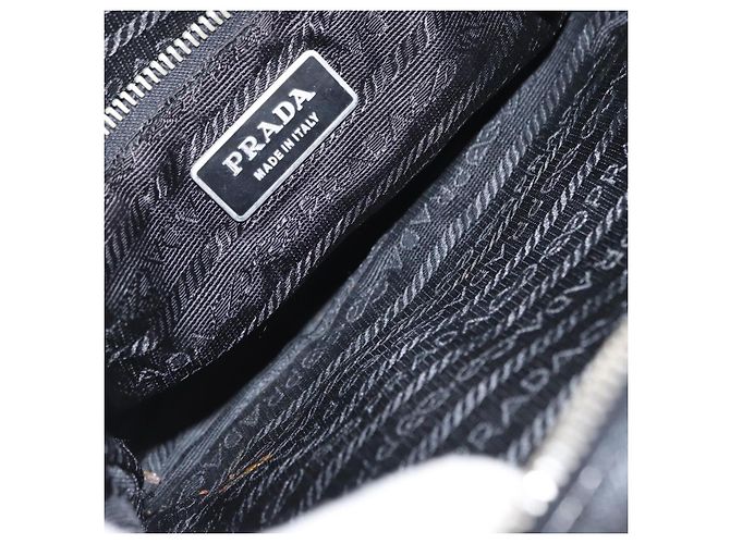 Borsa a Spalla PRADA Nylon Nero Argento Autentica 155226 - vista 17