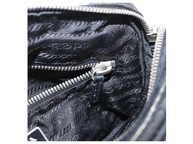 Borsa a Spalla PRADA Nylon Nero Argento Autentica 155226 - vista 21
