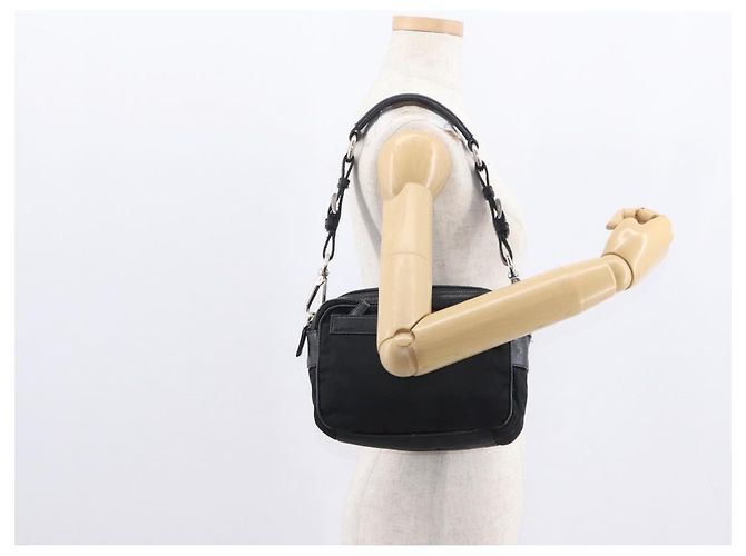 Borsa a Spalla PRADA Nylon Nero Argento Autentica 155226 - vista 24