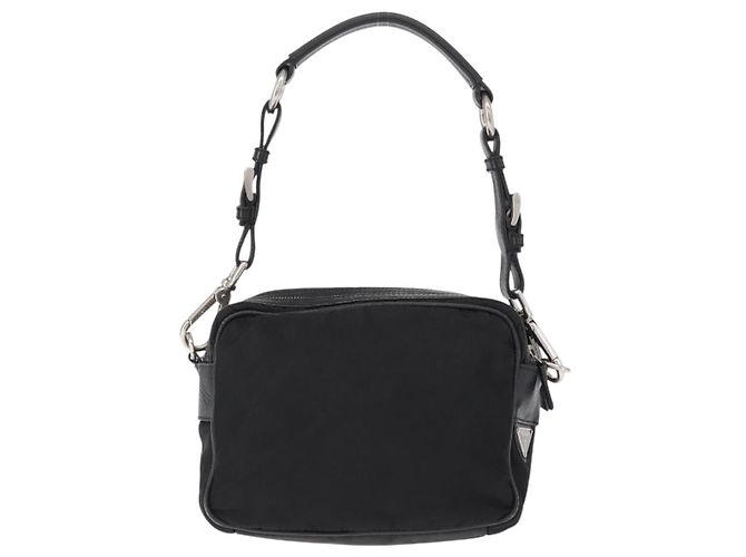 Borsa a Spalla PRADA Nylon Nero Argento Autentica 155226 - vista 3