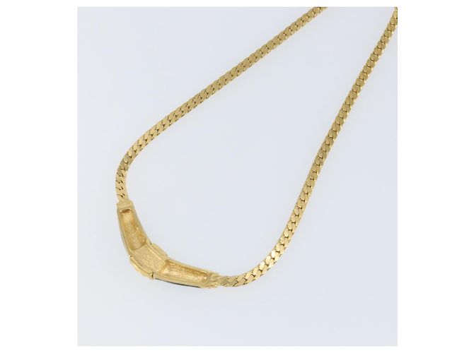 Collana Christian Dior metallo oro Auth am9877 D'oro - vista 10