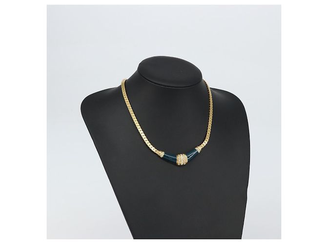 Collana Christian Dior metallo oro Auth am9877 D'oro - vista 13