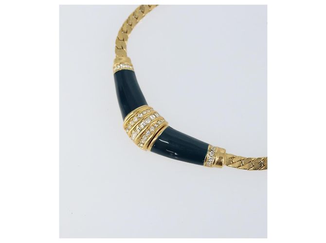 Collana Christian Dior metallo oro Auth am9877 D'oro - vista 3