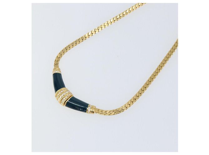Collana Christian Dior metallo oro Auth am9877 D'oro - vista 4
