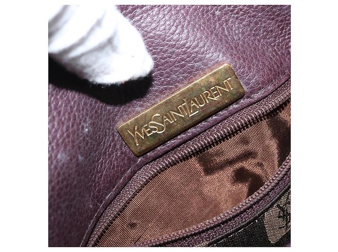 Saint Laurent Schultertasche aus Leder Lila Gold Auth ka546 Golden - Ansicht 15