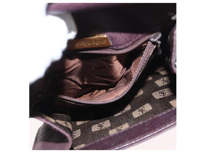 Saint Laurent Schultertasche aus Leder Lila Gold Auth ka546 Golden - Ansicht 20
