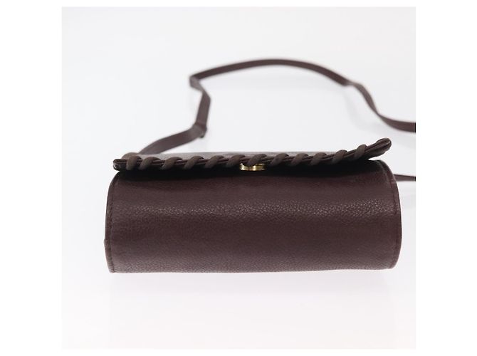 Saint Laurent Schultertasche aus Leder Lila Gold Auth ka546 Golden - Ansicht 9