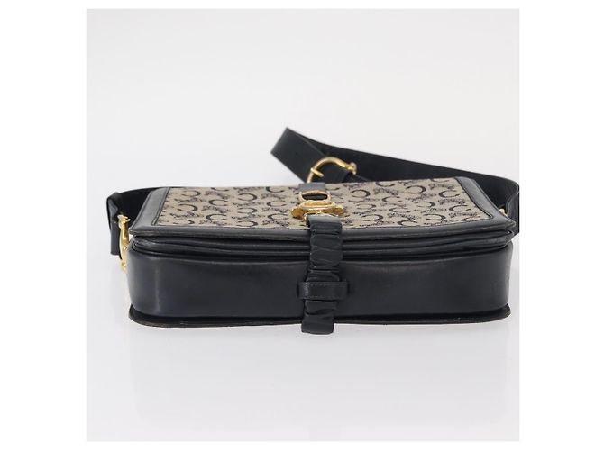Céline Borsa a Spalla Celine C Sulky Blu Navy Oro Auth 154468 D'oro - vista 9