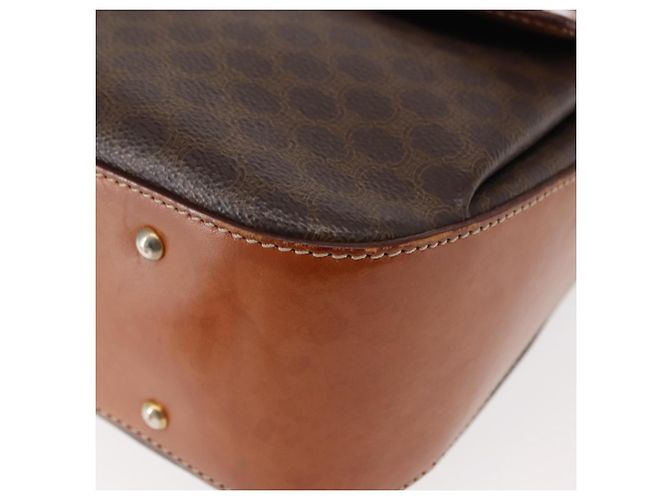 Céline Borsa a mano in tela Macadam CELINE in pelle PVC 2 in 1 marrone oro Auth 146100 D'oro - vista 16