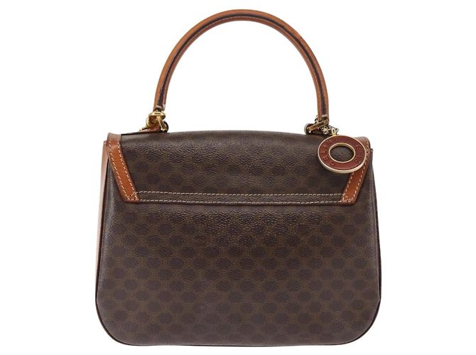 Céline Borsa a mano in tela Macadam CELINE in pelle PVC 2 in 1 marrone oro Auth 146100 D'oro - vista 2