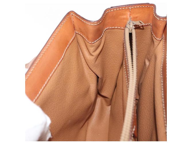 Céline Borsa a mano in tela Macadam CELINE in pelle PVC 2 in 1 marrone oro Auth 146100 D'oro - vista 22