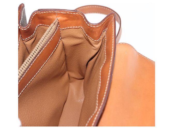Céline Borsa a mano in tela Macadam CELINE in pelle PVC 2 in 1 marrone oro Auth 146100 D'oro - vista 23