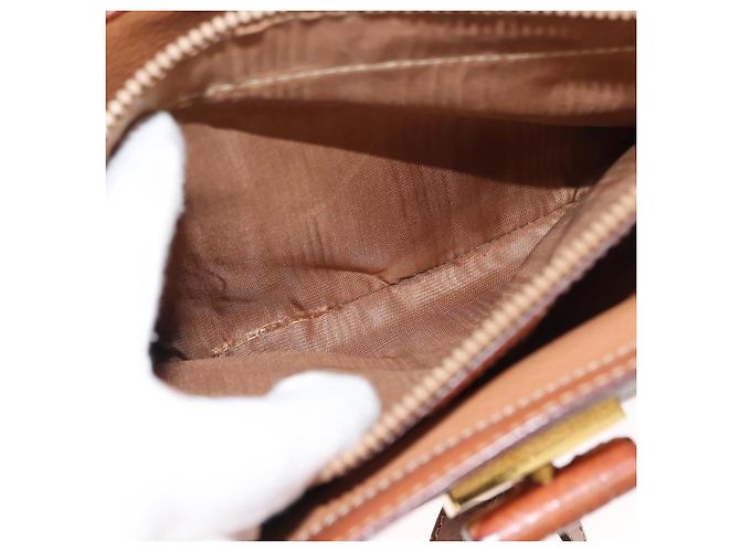 Céline Borsa a mano in tela Macadam CELINE in pelle PVC 2 in 1 marrone oro Auth 146100 D'oro - vista 27