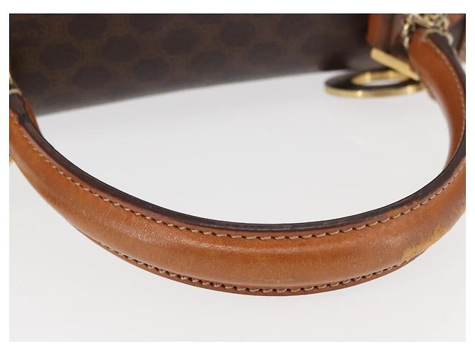 Céline Borsa a mano in tela Macadam CELINE in pelle PVC 2 in 1 marrone oro Auth 146100 D'oro - vista 7