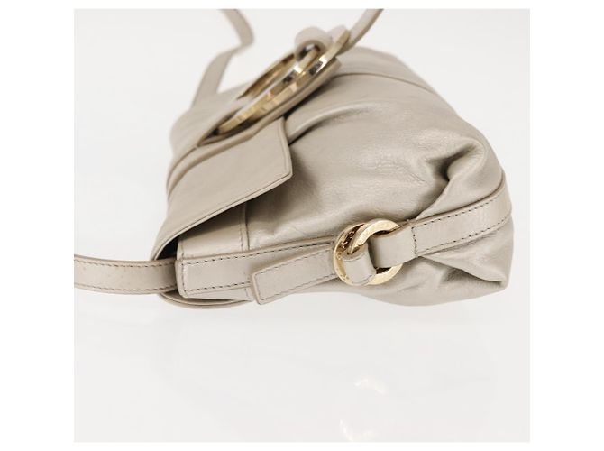 Bulgari Borsa a Spalla BVLGARI Chandra in Pelle Argento Oro Auth hk3110 D'oro - vista 4