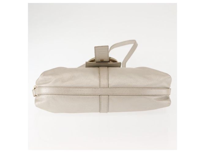 Bulgari Borsa a Spalla BVLGARI Chandra in Pelle Argento Oro Auth hk3110 D'oro - vista 5
