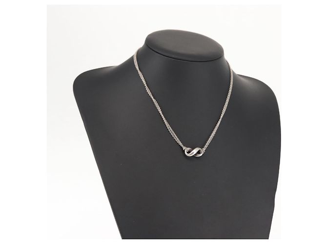 Autre Marque TIFFANY&Co. Infinity Necklace Ag925 Silver Auth SW1647 Silvery - view 14
