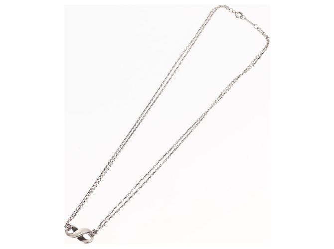 Autre Marque TIFFANY&Co. Infinity Necklace Ag925 Silver Auth SW1647 Silvery - view 7