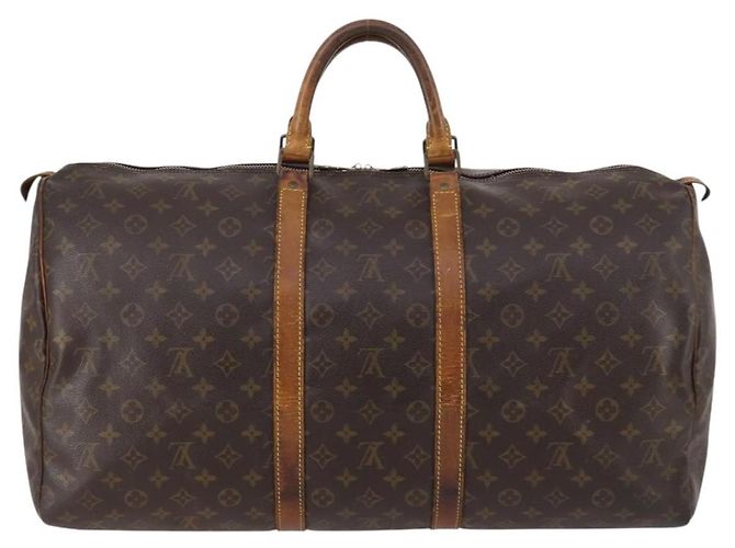 LOUIS VUITTON Borsa Boston Monogram Keepall 55 M41424 LV Auth 141123 Monogramma - vista 3