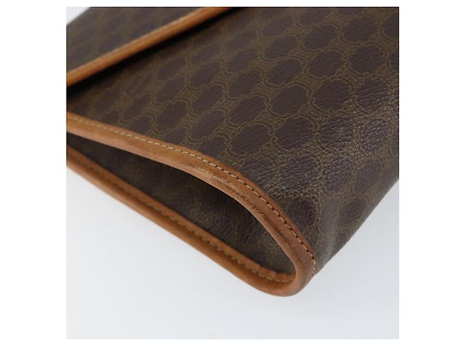 Céline Clutch em lona Macadam CELINE em couro PVC marrom dourado Auth 153469 - vista 14