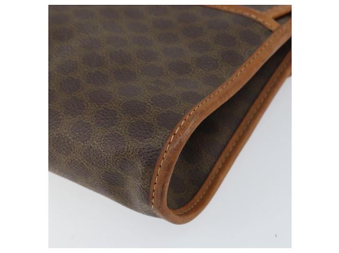Céline Clutch em lona Macadam CELINE em couro PVC marrom dourado Auth 153469 - vista 15