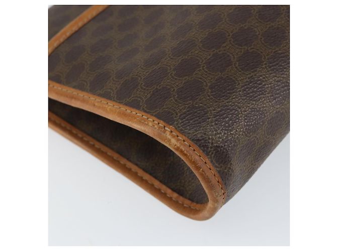 Céline Clutch em lona Macadam CELINE em couro PVC marrom dourado Auth 153469 - vista 16