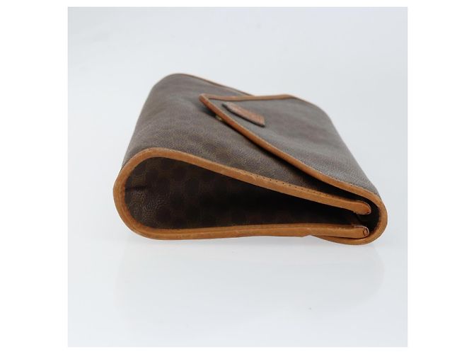 Céline Clutch em lona Macadam CELINE em couro PVC marrom dourado Auth 153469 - vista 3