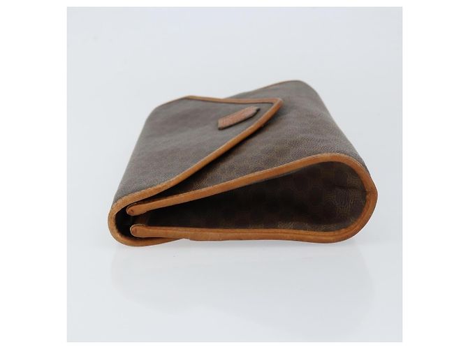 Céline Clutch em lona Macadam CELINE em couro PVC marrom dourado Auth 153469 - vista 4