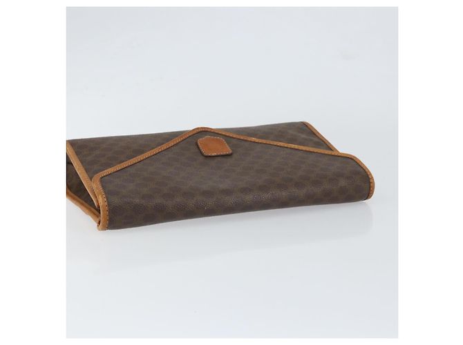 Céline Clutch em lona Macadam CELINE em couro PVC marrom dourado Auth 153469 - vista 5