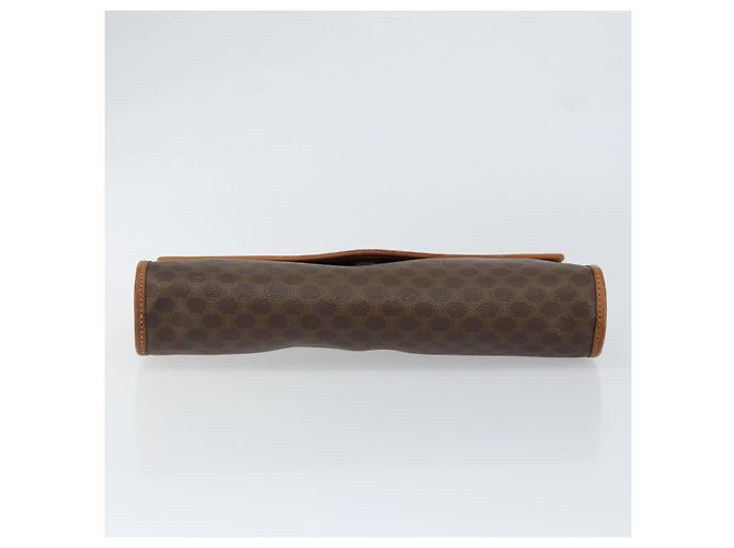Céline Clutch em lona Macadam CELINE em couro PVC marrom dourado Auth 153469 - vista 6