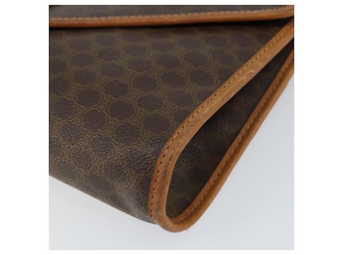 Céline Clutch em lona Macadam CELINE em couro PVC marrom dourado Auth 153469 - vista 7