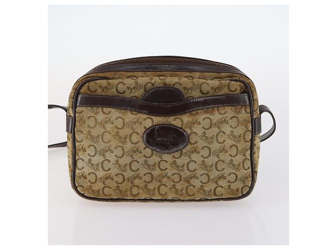 Céline CELINE C Macadam Canvas Schultertasche Emaille 3Set Braun Schwarz Beige Auth bs29851 - Ansicht 9
