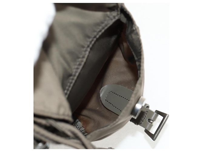 PRADA Rucksack aus grauem Nylon mit Silber authentisch 145848 Braun - Ansicht 20