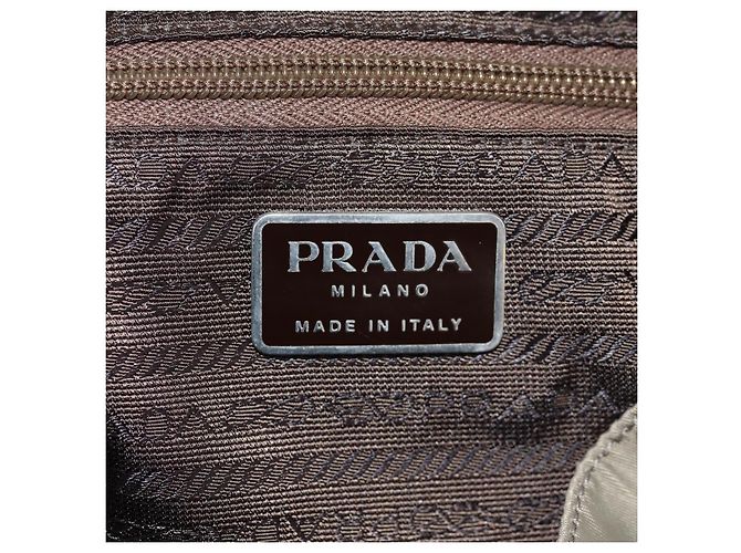 PRADA Rucksack aus grauem Nylon mit Silber authentisch 145848 Braun - Ansicht 26