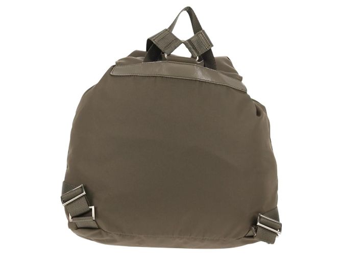 PRADA Rucksack aus grauem Nylon mit Silber authentisch 145848 Braun - Ansicht 3