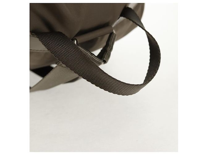 PRADA Rucksack aus grauem Nylon mit Silber authentisch 145848 Braun - Ansicht 7