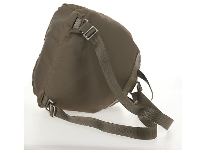 PRADA Rucksack aus grauem Nylon mit Silber authentisch 145848 Braun - Ansicht 9