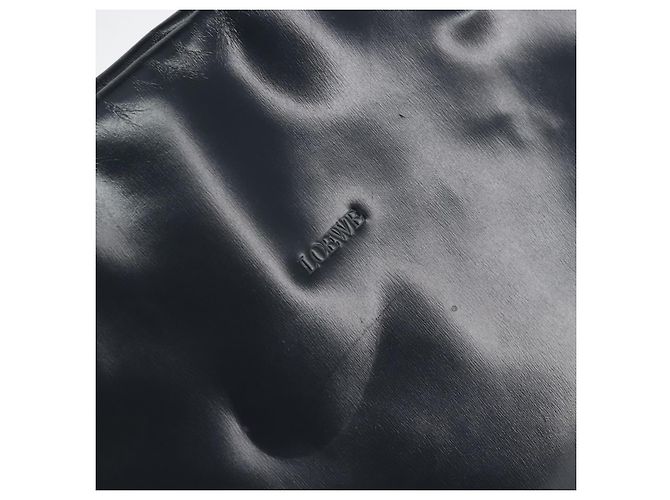 Borsa a mano LOEWE in pelle blu navy e oro Auth bs31051 D'oro - vista 10