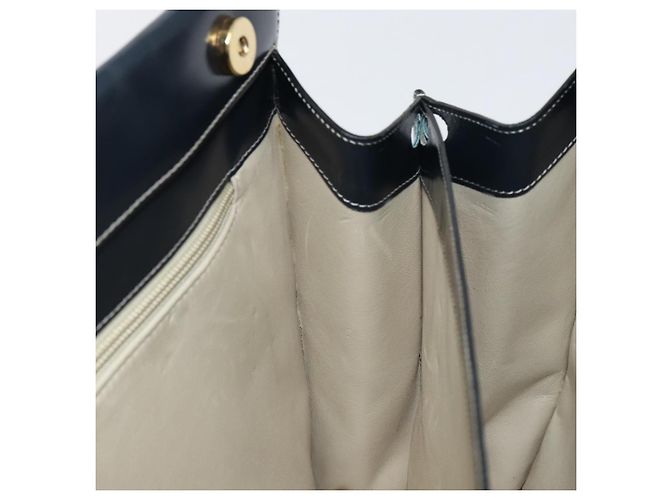 Borsa a mano LOEWE in pelle blu navy e oro Auth bs31051 D'oro - vista 18