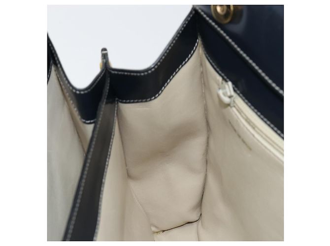 Borsa a mano LOEWE in pelle blu navy e oro Auth bs31051 D'oro - vista 19
