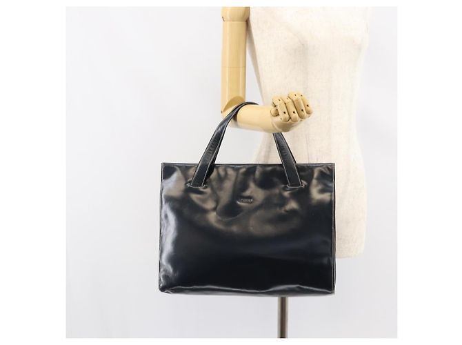 Borsa a mano LOEWE in pelle blu navy e oro Auth bs31051 D'oro - vista 22