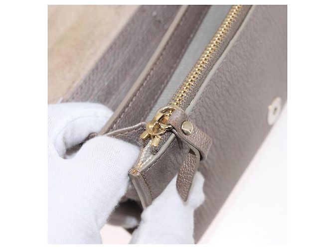 Borsa a spalla in pelle beige e argento con borchie a stella Jimmy Choo Auth bs30998 - vista 11