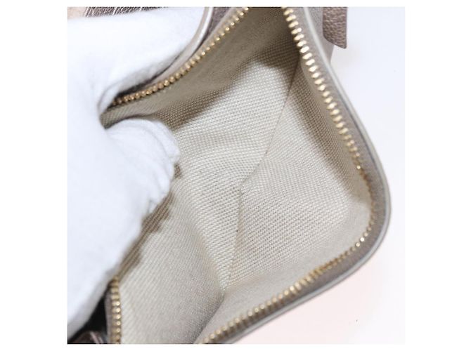 Borsa a spalla in pelle beige e argento con borchie a stella Jimmy Choo Auth bs30998 - vista 12