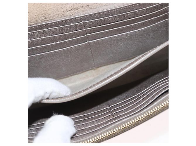 Borsa a spalla in pelle beige e argento con borchie a stella Jimmy Choo Auth bs30998 - vista 21