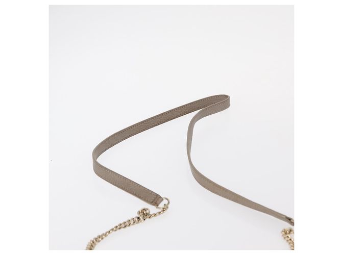 Borsa a spalla in pelle beige e argento con borchie a stella Jimmy Choo Auth bs30998 - vista 8